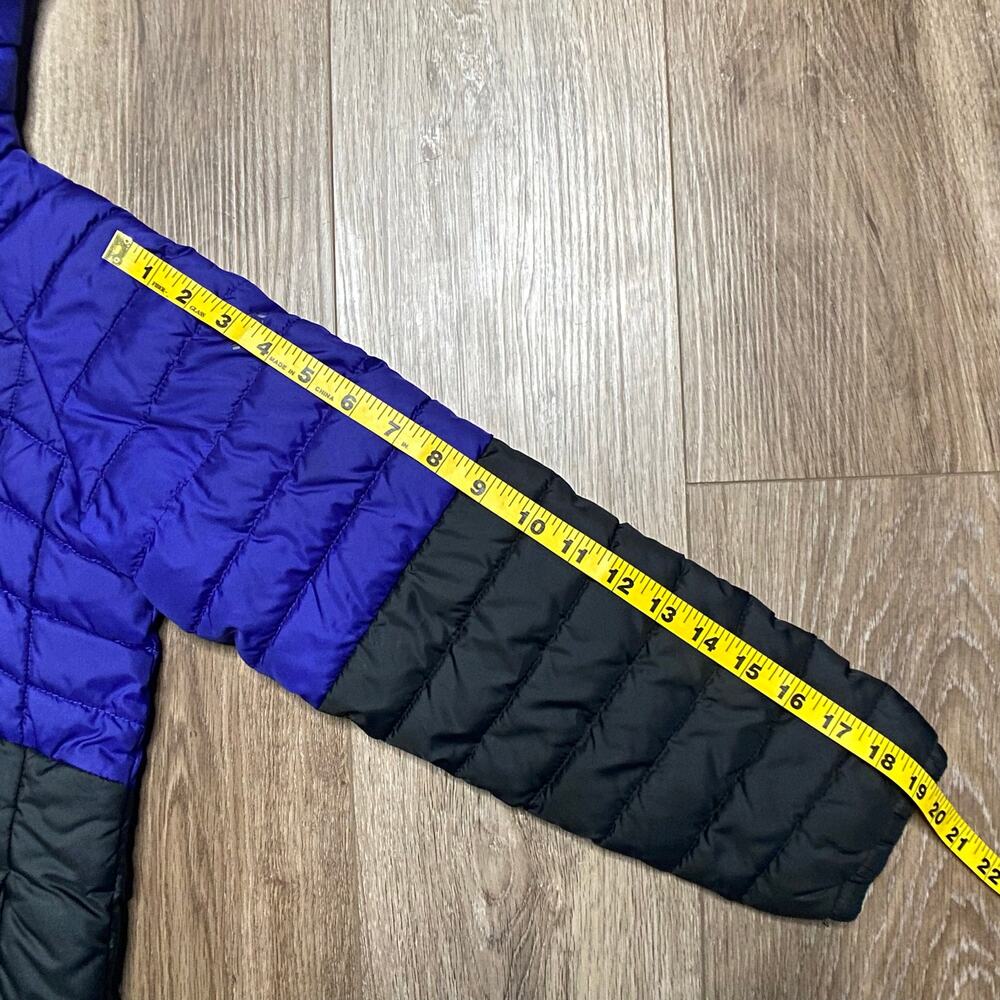 Columbia Puffer Jacket Boys Sz M 10/12 Blue Black Full Zip Hooded - Picture 7 of 10